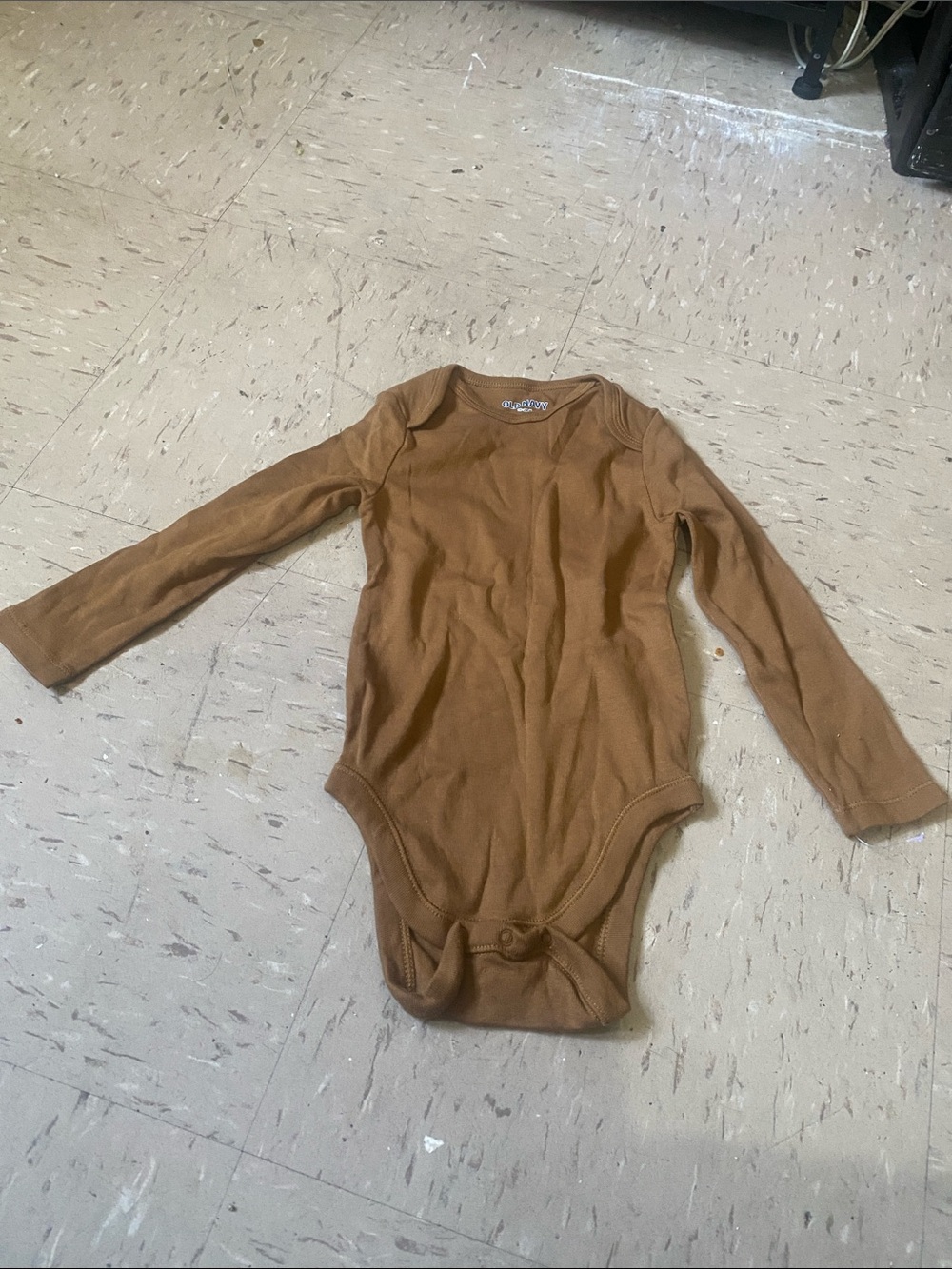 Old Navy Long-Sleeve Brown One-Piece Bodysuit